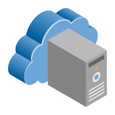 Sunucu - Isometric 3d illüstrasyon.