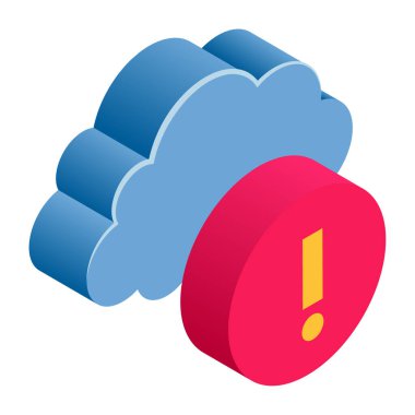 Bulut Bilgileri - Isometric 3d illüstrasyon.