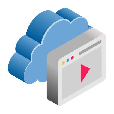 Video Tarayıcı - Isometric 3d illüstrasyon.