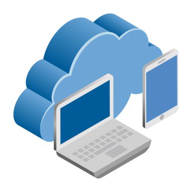 İnternet Verisi - Isometric 3d illüstrasyon.