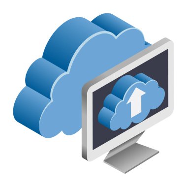 Gönderiliyor - Isometric 3d illüstrasyon.