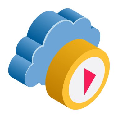 Çevrimiçi Ortam - Isometric 3d illüstrasyon.