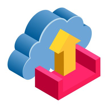 Gönderme - Isometric 3d illüstrasyon.