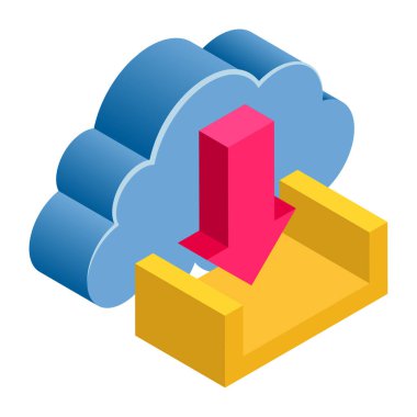 İndirme - Isometric 3d illüstrasyon.