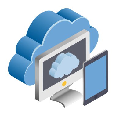 İnternet - Isometric 3d illüstrasyon.