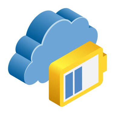 Yükleme - Isometric 3d illüstrasyon.