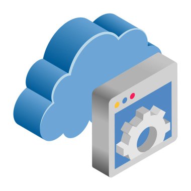 Tarayıcı Ayarları - Isometric 3d illüstrasyon.