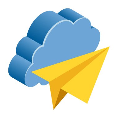 E- posta - Isometric 3d illüstrasyon.