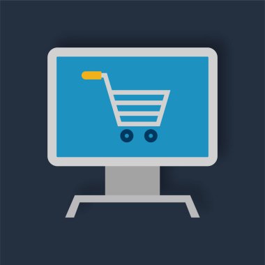 Çevrimiçi Servis - Düz renk simgesi.