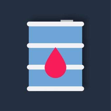 Yağ Kutusu - Düz renk simgesi.