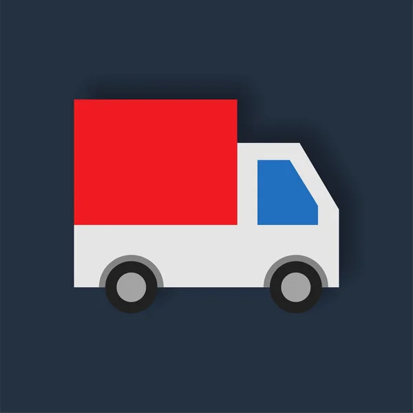 Camion Icône Couleur Plate — Image vectorielle