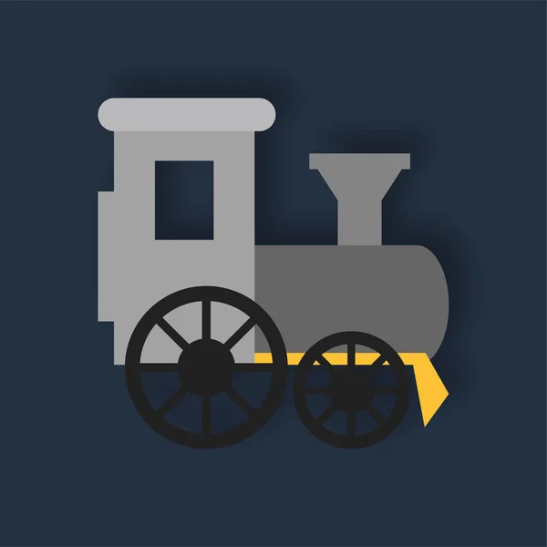 Поїзд Піктограма Плоского Кольору — стоковий вектор