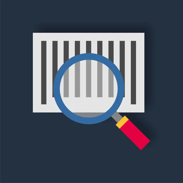 Barcode Scan Flaches Farbsymbol — Stockvektor