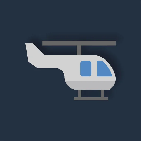 Helikopter Szállítás Lapos Színű Ikon — Stock Vector