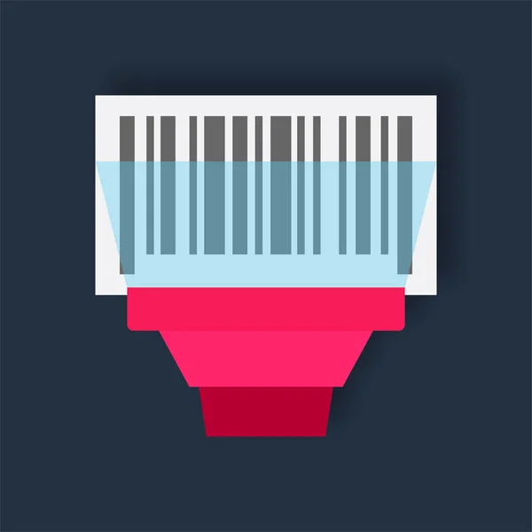 Σάρωση Barcode Επίπεδο Εικονίδιο Χρώματος — Διανυσματικό Αρχείο