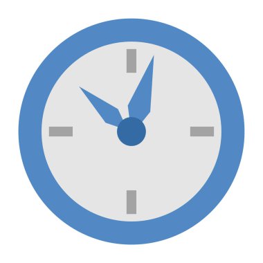 Saat - Düz renk simgesi.
