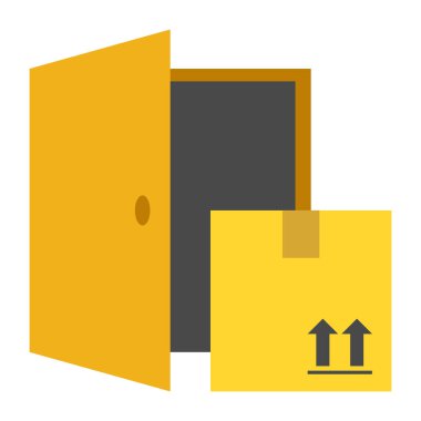 Paket Kapısı - Düz renk simgesi.