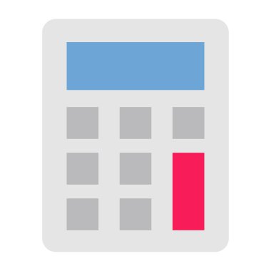 Hesaplayıcı - Düz renk simgesi.