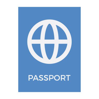 Pasaport - Düz renk simgesi.