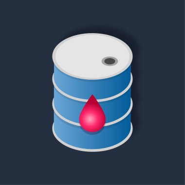 Yağ Kutusu - Isometric 3d illüstrasyon.