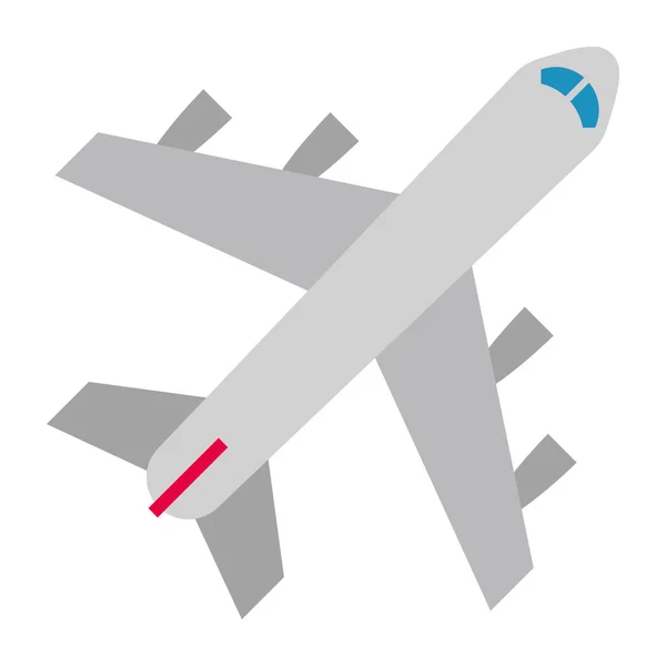 Avión Icono Color Plano — Vector de stock