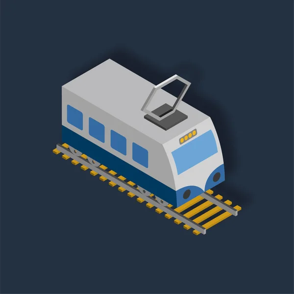 Train Illustration Isométrique — Image vectorielle