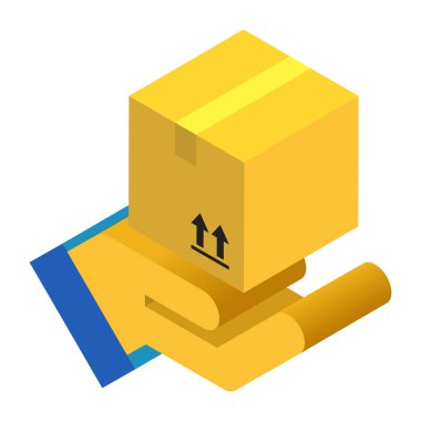 Teslimat - Isometric 3d illüstrasyon.