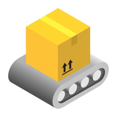 Crane - Isometric 3d illüstrasyon.