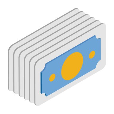 Para - Isometric 3d illüstrasyon.