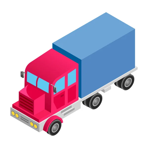 Vrachtwagen Isometrische Illustratie — Stockvector