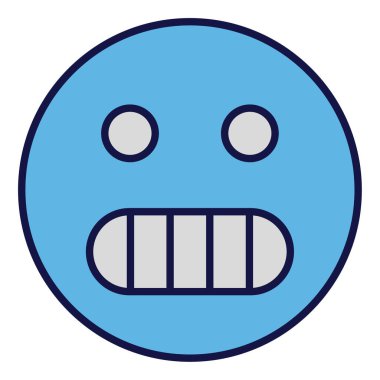 emoji yüzü için doldurulmuş renk özet simgesi.