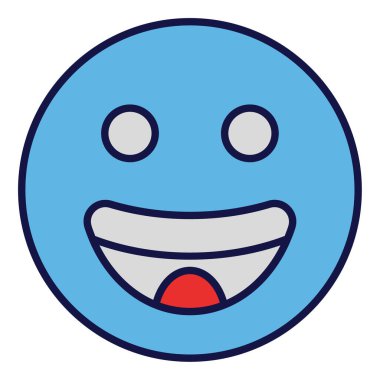 emoji yüzü için doldurulmuş renk özet simgesi.