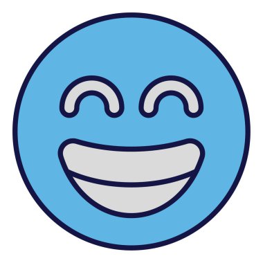 emoji yüzü için doldurulmuş renk özet simgesi.