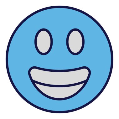 emoji yüzü için doldurulmuş renk özet simgesi.