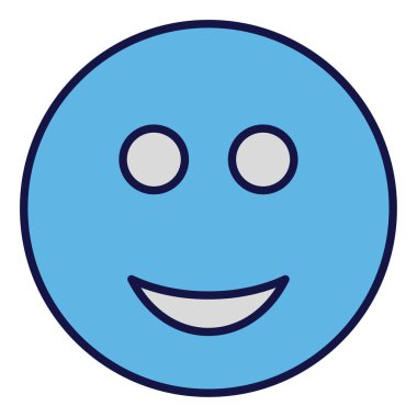 emoji yüzü için doldurulmuş renk özet simgesi.