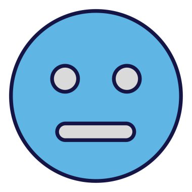 emoji yüzü için doldurulmuş renk özet simgesi.