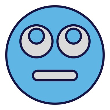 emoji yüzü için doldurulmuş renk özet simgesi.