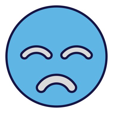 emoji yüzü için doldurulmuş renk özet simgesi.