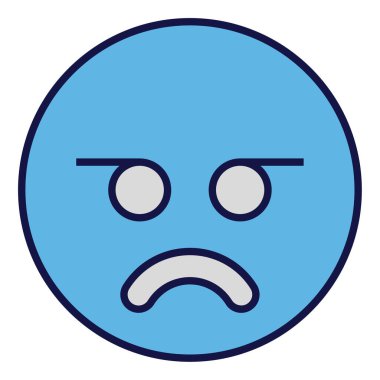 emoji yüzü için doldurulmuş renk özet simgesi.