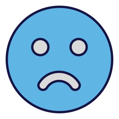 emoji yüzü için doldurulmuş renk özet simgesi.