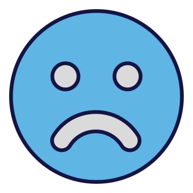 emoji yüzü için doldurulmuş renk özet simgesi.