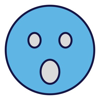 emoji yüzü için doldurulmuş renk özet simgesi.