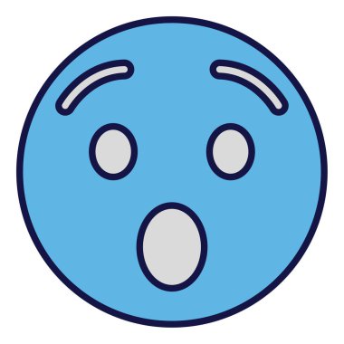 emoji yüzü için doldurulmuş renk özet simgesi.