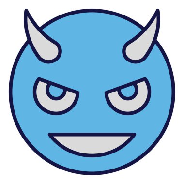 emoji yüzü için doldurulmuş renk özet simgesi.