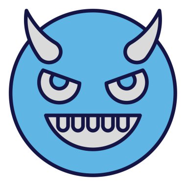 emoji yüzü için doldurulmuş renk özet simgesi.