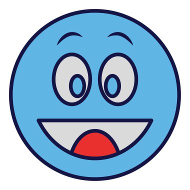 emoji yüzü için doldurulmuş renk özet simgesi.