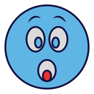 emoji yüzü için doldurulmuş renk özet simgesi.