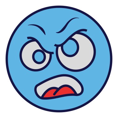 emoji yüzü için doldurulmuş renk özet simgesi.