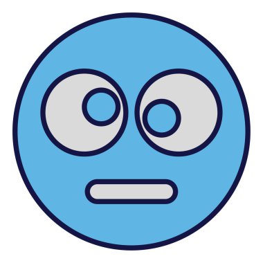 emoji yüzü için doldurulmuş renk özet simgesi.