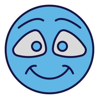 emoji yüzü için doldurulmuş renk özet simgesi.